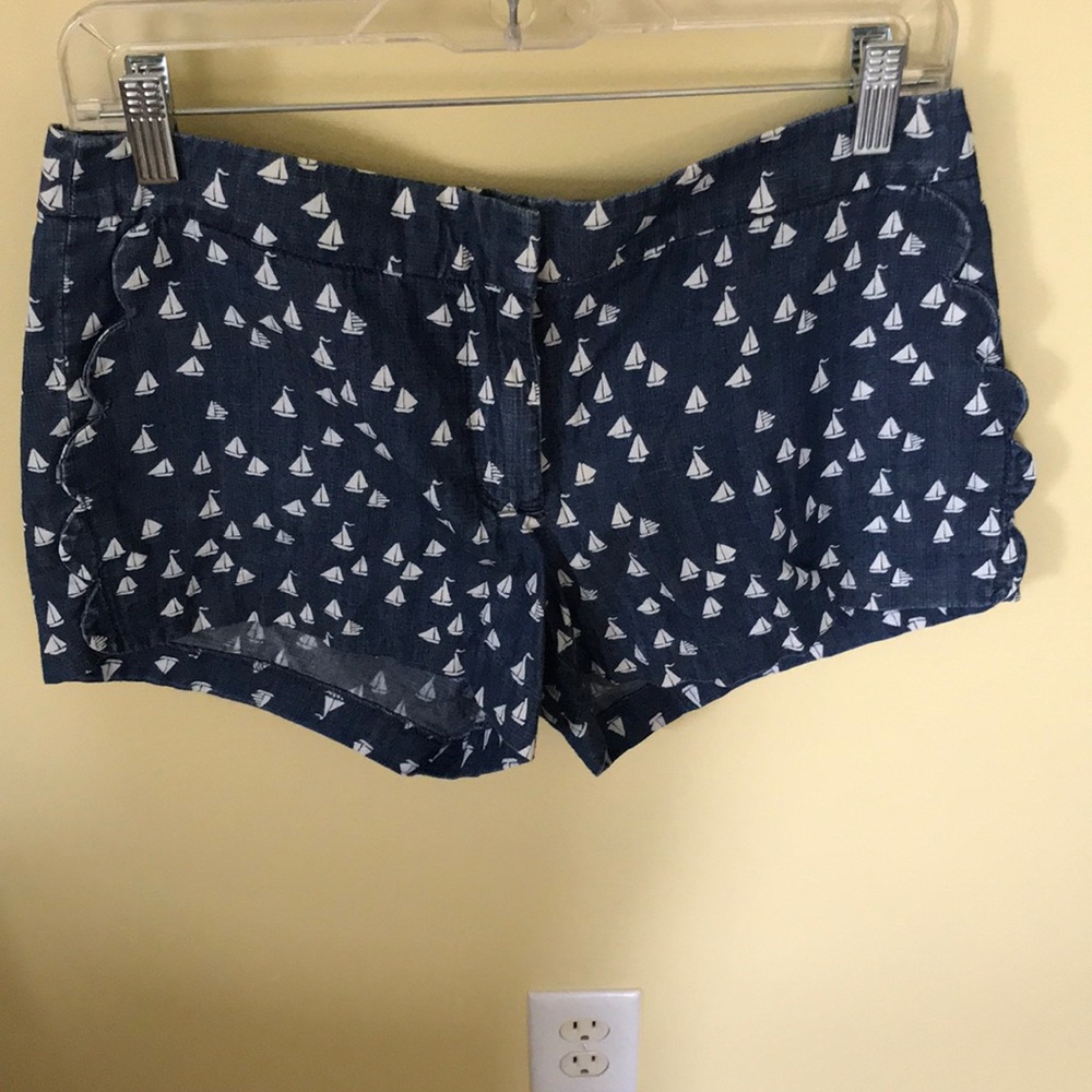 Jcrew scalloped sailboat shorts